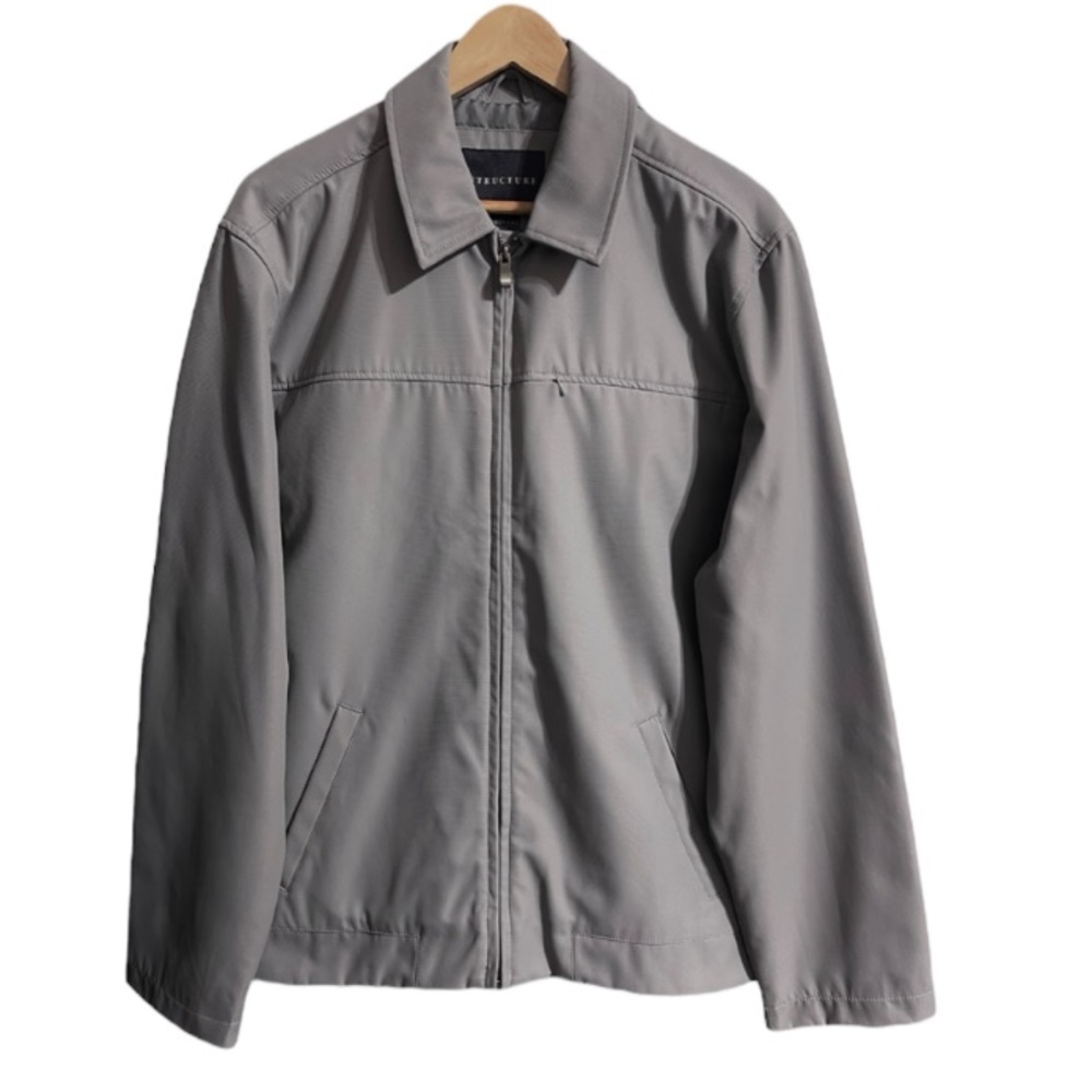 STRUCTURE Grey Jacket Zip Up Jacket Size Large N20